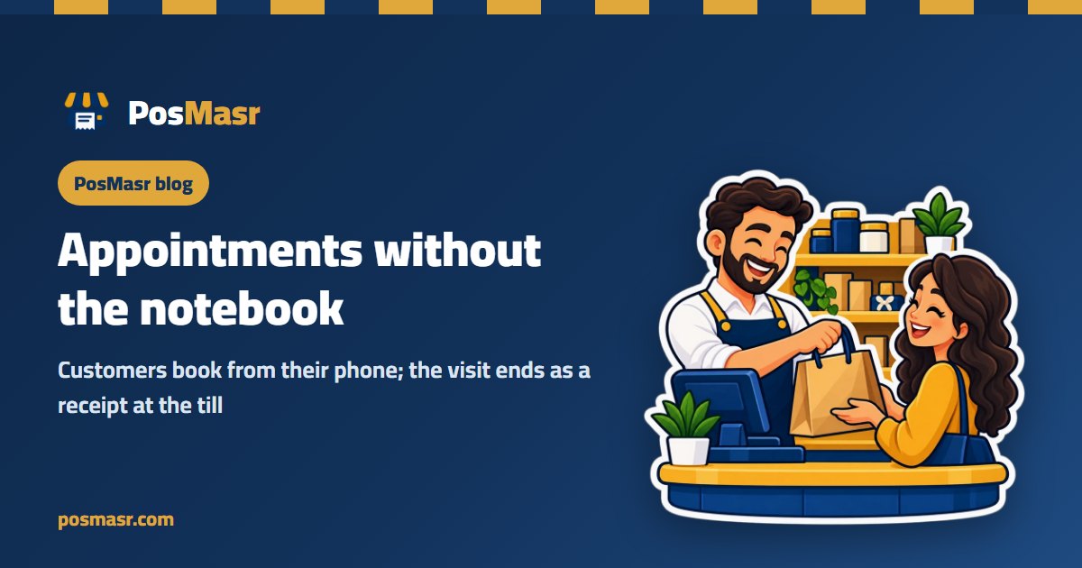 A customer booking her visit from her phone while the shop sees the booking