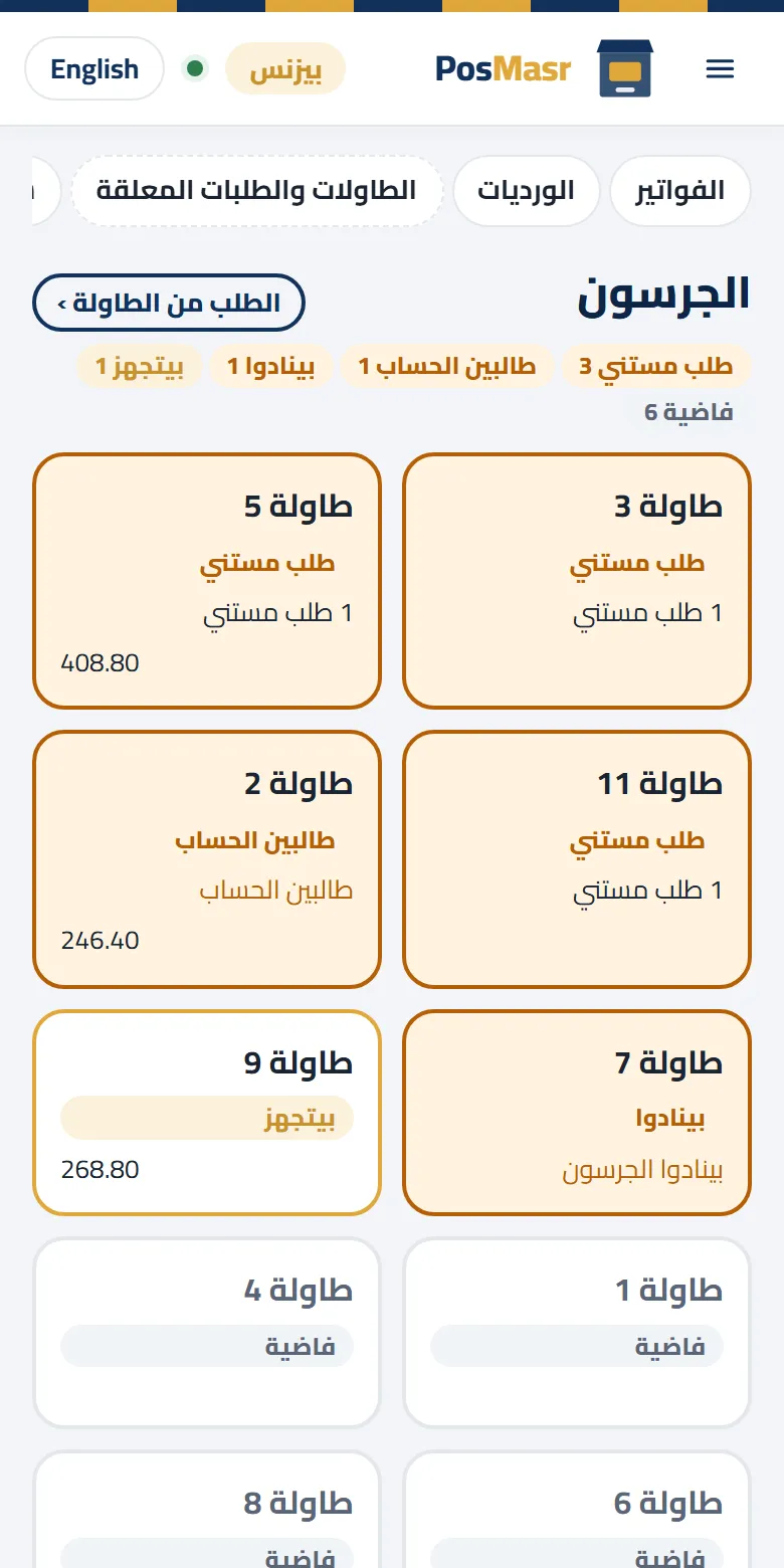 شاشة الويتر على الموبايل: الطاولات بالأهم الأول