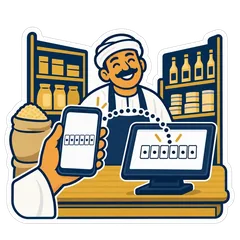 موبايل عليه كود من 6 أرقام جنب الكاشير