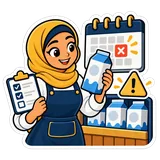 كاشيرة بتراجع تاريخ الصلاحية