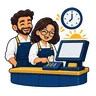 الموظفين بيسجلوا حضور على الكاشير بالـ PIN أول اليوم