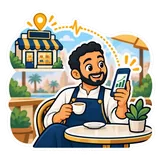 صاحب المحل بيتابع من موبايله في كافيه
